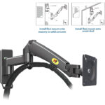 ขาแขวนจอมอนิเตอร์ ขาแขวนจอทีวี ขาแขวนจอคอมพิวเตอร์ แบบติดผนัง 17" -32 " Monitor Wall Mount North Bayou NB F150(black) ระบบ Gas Spring Arm LED LCD TV Wall Mount Loading 2-10kgs - Image 3