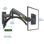 ขาแขวนจอมอนิเตอร์ ขาแขวนจอทีวี ขาแขวนจอคอมพิวเตอร์ แบบติดผนัง 17" -32 " Monitor Wall Mount North Bayou NB F150(black) ระบบ Gas Spring Arm LED LCD TV Wall Mount Loading 2-10kgs - Image 6