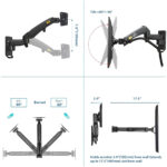 ขาแขวนจอมอนิเตอร์ ขาแขวนจอทีวี ขาแขวนจอคอมพิวเตอร์ แบบติดผนัง 17" -32 " Monitor Wall Mount North Bayou NB F150(black) ระบบ Gas Spring Arm LED LCD TV Wall Mount Loading 2-10kgs - Image 7