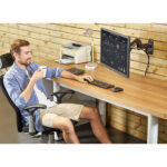 ขาแขวนจอมอนิเตอร์ ขาแขวนจอทีวี ขาแขวนจอคอมพิวเตอร์ แบบติดผนัง 17" -32 " Monitor Wall Mount North Bayou NB F150(black) ระบบ Gas Spring Arm LED LCD TV Wall Mount Loading 2-10kgs